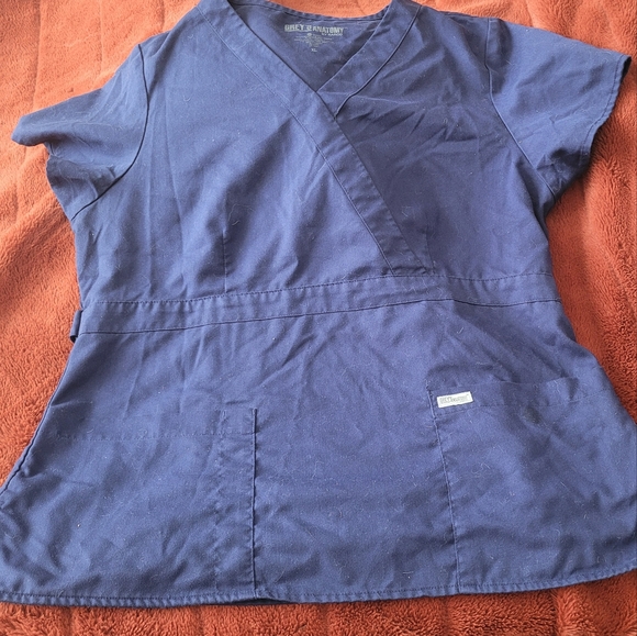 Greys anatomy Scrub top XL Navy